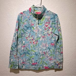 Lilly Pulitzer 1/2 Half Zip Womens Pullover Shirt Jacket S Small Floral